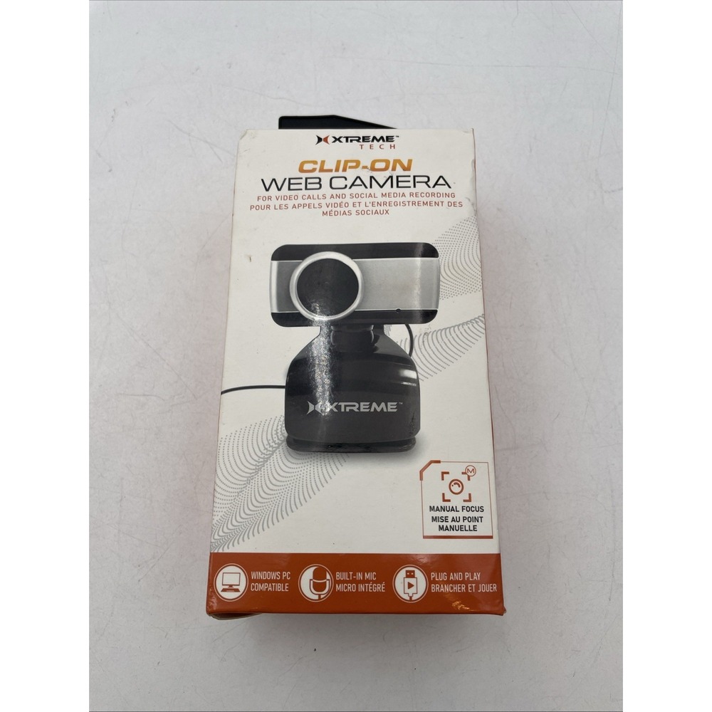 Xtreme Tech Clip-On Web Camera Video Calls Social Media Recording (A3)